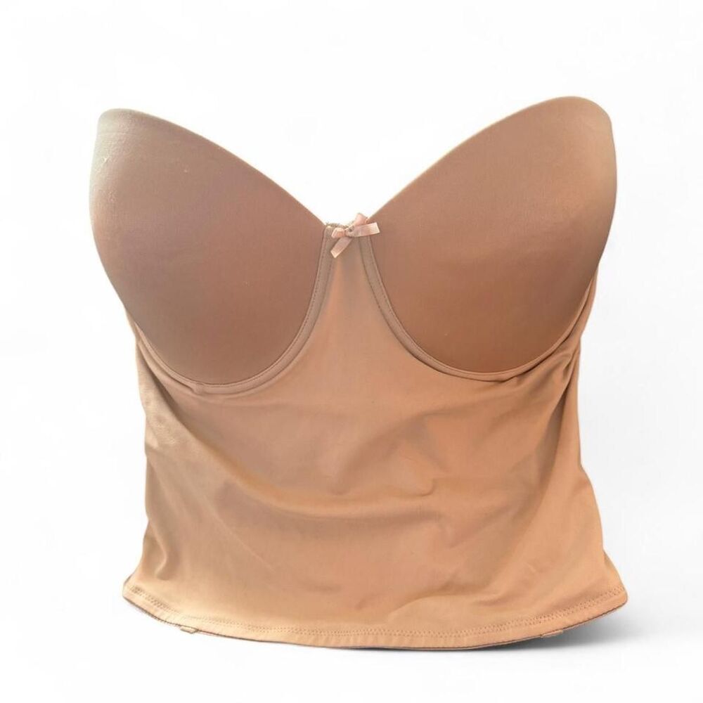 Va Bien Strapless Corset Bra 42DD NWT Nude Longline Bustier Bridal Shapewear